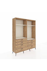 Hyperion Gardrop 4 Raflı 7 Çekmeceli 2 Askılı 176x44x221 Çam-Aytaşı/Çam