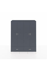 Hyperion Gardrop 6 Raflı 2 Çekmeceli 2 Askılı 176x44x221 Antrasit-Antrasit