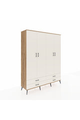 Hyperion Gardrop 6 Raflı 4 Çekmeceli 2 Askılı 176x44x221 Çam-Aytaşı