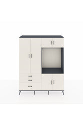 Hyperion Gardrop 7 Raflı 3 Çekmeceli Tek Askılı 176x44x221 Antrasit-Aytaşı