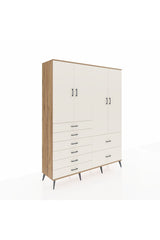 Hyperion Gardrop 7 Raflı 8 Çekmeceli 4 Kapaklı 176x44x221 Çam-Aytaşı