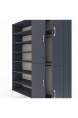 Hyperion Gardrop 8 Raflı 4 Kapaklı 2 Askılı 176x44x221 Antrasit-Antrasit