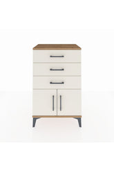 Hyperion Komodin 3 Çekmeceli 2 Kapaklı 60x44x96 Çam-Aytaşı