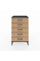 Hyperion Komodin 5 Çekmeceli 60x44x96 Antrasit-Çam