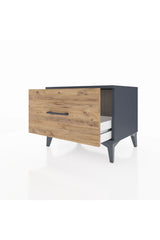 Hyperion Komodin Tek Çekmeceli 60x44x48 Antrasit-Çam