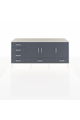 Hyperion Konsol 4 Raflı 6 Çekmeceli 3 Kapaklı 176x44x83 Aytaşı-Antrasit