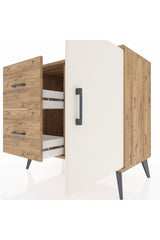 Hyperion Şifonyer Tek Raflı 2 Çekmeceli Tek Kapaklı 88x44x80 Çam-Aytaşı/Çam
