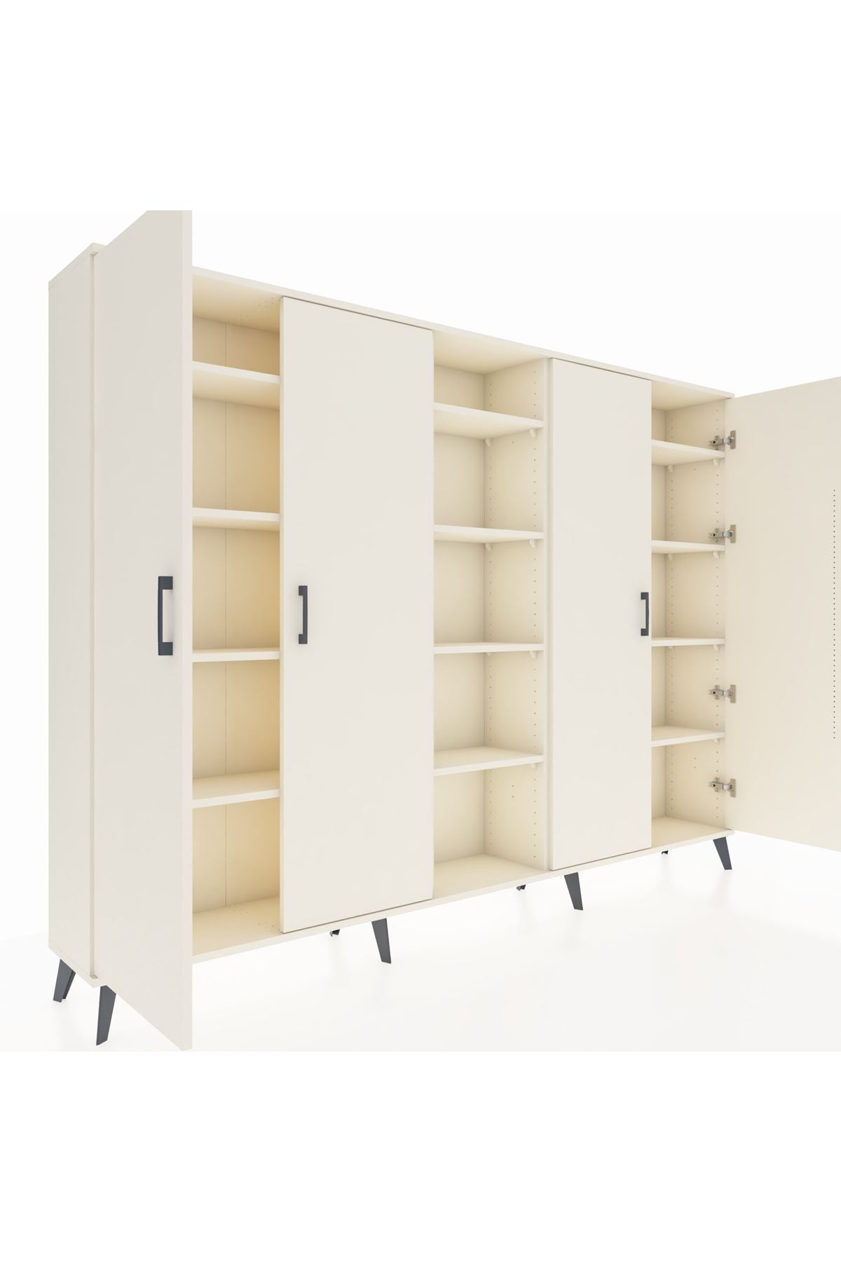 Arges Dolap 12 Raflı 4 Kapaklı 220x30x163 Aytaşı-Aytaşı