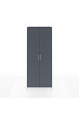 Arges Dolap 4 Raflı 2 Kapaklı 88x30x221 Antrasit-Antrasit