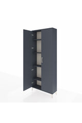 Arges Dolap 4 Raflı 2 Kapaklı 88x30x221 Antrasit-Antrasit