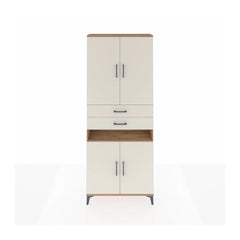 Arges Dolap 5 Raflı 2 Çekmeceli 4 Kapaklı 88x30x221 Çam-Aytaşı