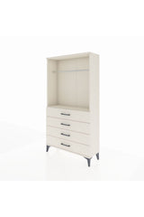 Arges Dolap Tek Raflı 4 Çekmeceli Tek Askılı 88x30x163 Aytaşı-Aytaşı