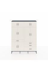 Arges Gardrop 5 Raflı 4 Çekmeceli 2 Askılı 176x30x221 Antrasit-Aytaşı