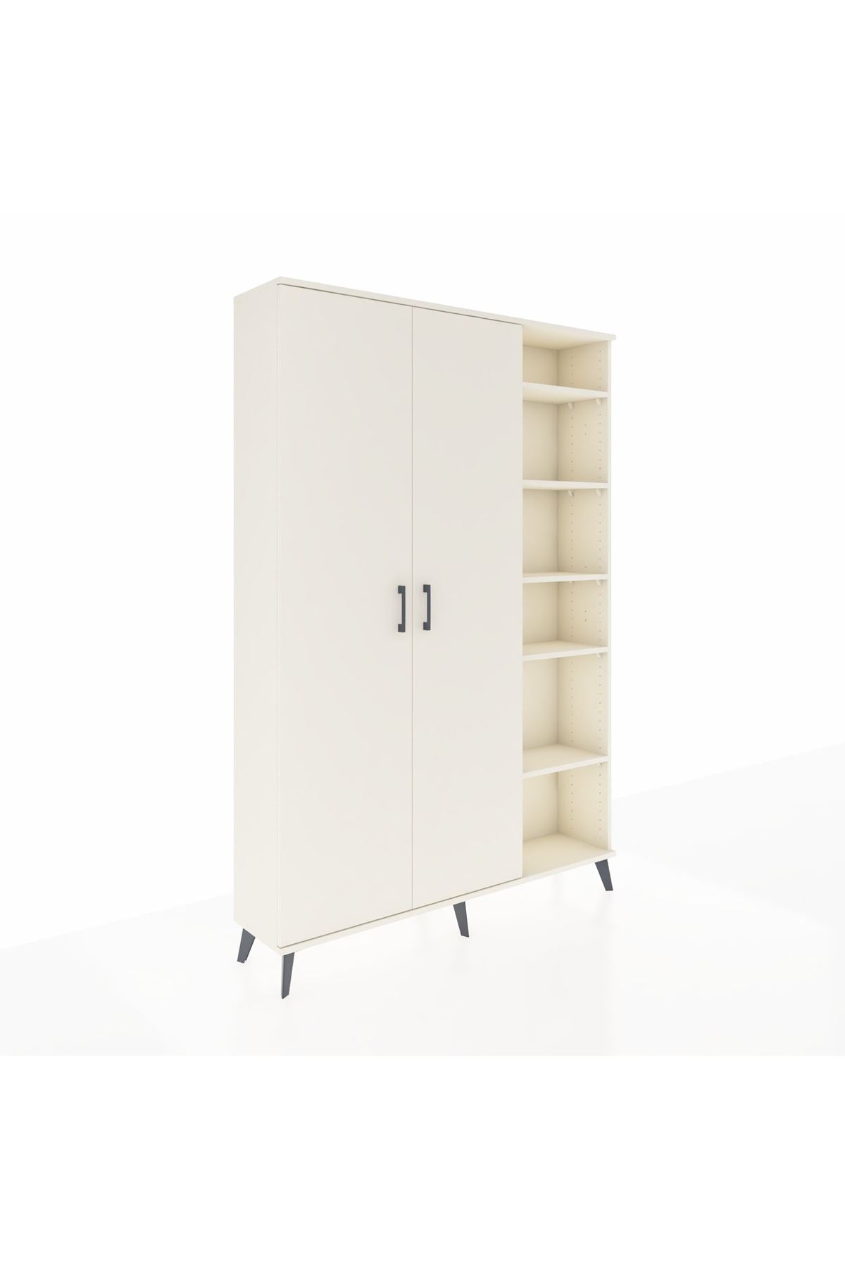 Arges Gardrop 7 Raflı 2 Kapaklı Tek Askılı 132x30x195 Aytaşı-Aytaşı