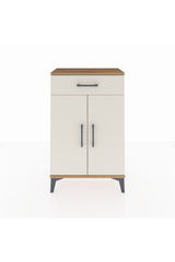 Arges Komodin 2 Raflı Tek Çekmeceli 2 Kapaklı 60x30x96 Çam-Aytaşı