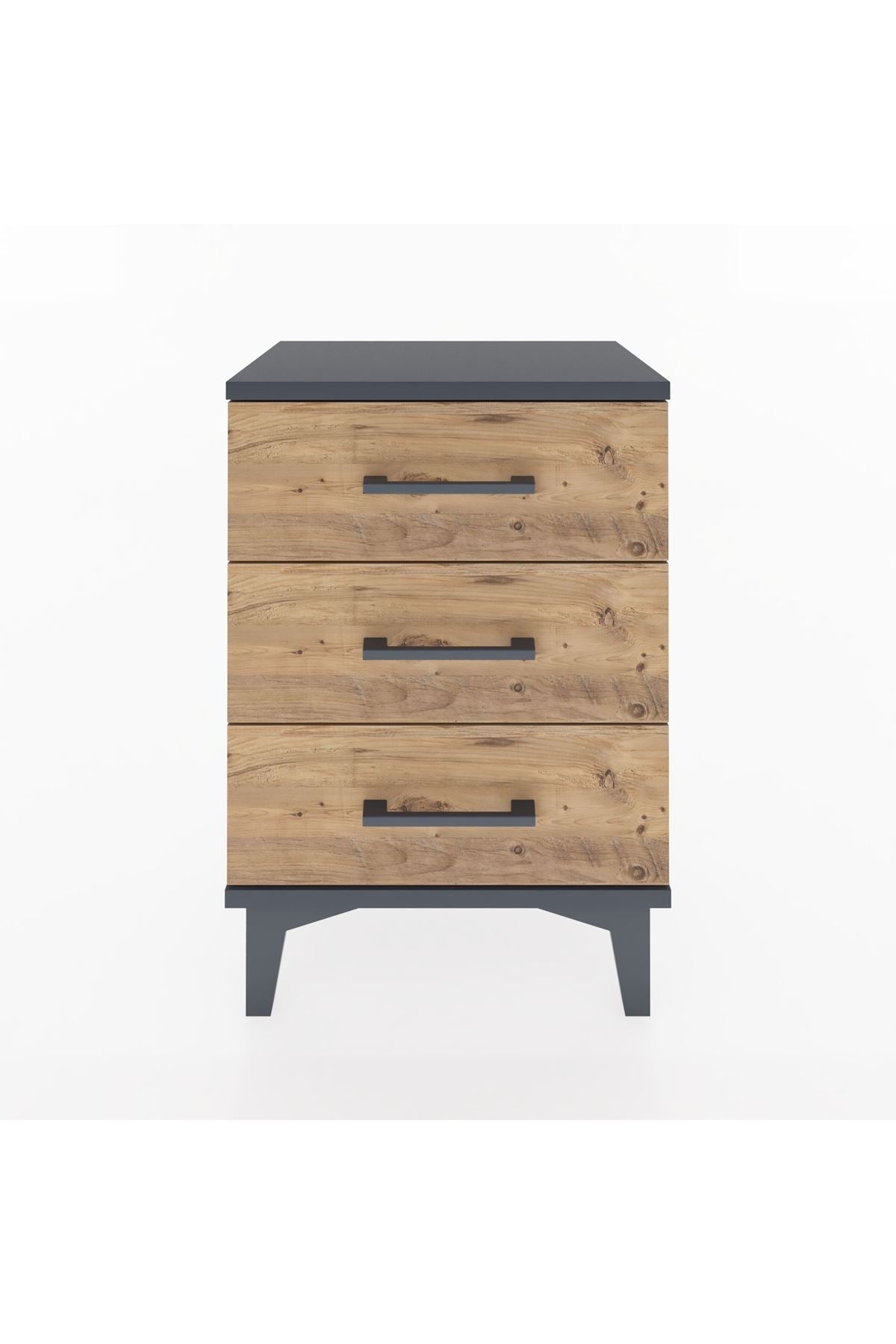 Arges Komodin 3 Çekmeceli 44x30x64 Antrasit-Çam
