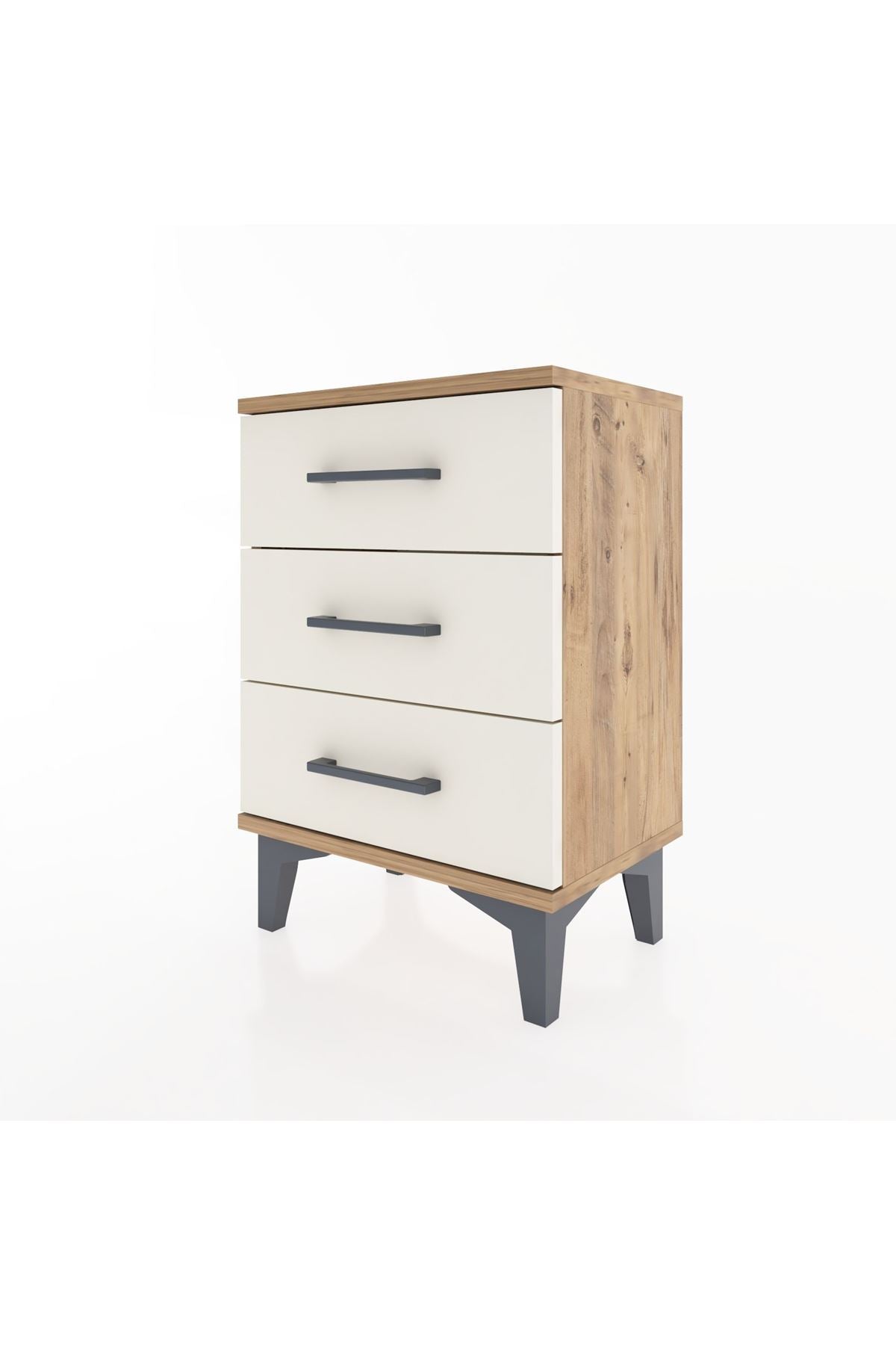 Arges Komodin 3 Çekmeceli 44x30x64 Çam-Aytaşı