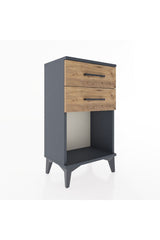 Arges Komodin 4 Çekmeceli 44x30x80 Antrasit-Çam