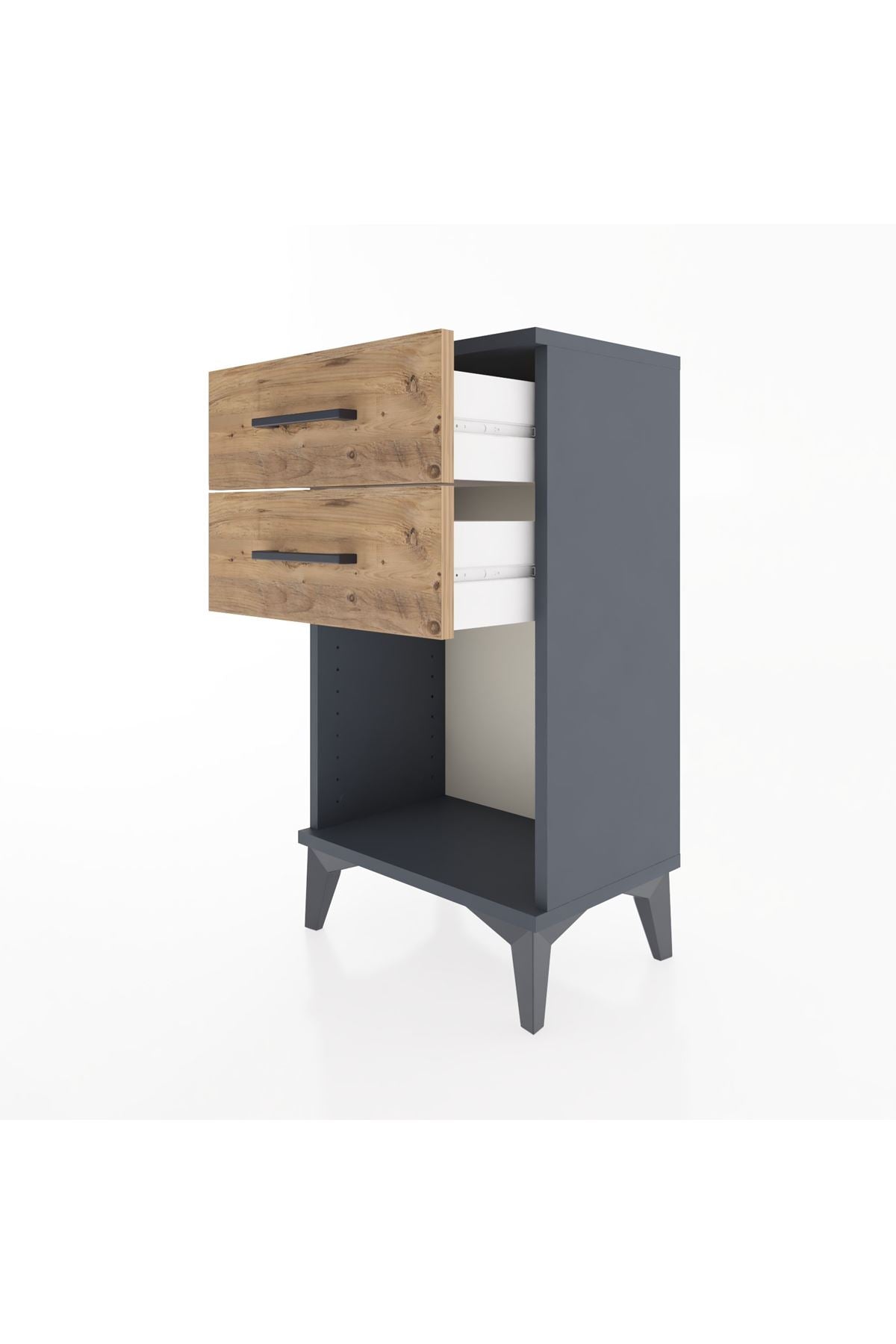 Arges Komodin 4 Çekmeceli 44x30x80 Antrasit-Çam