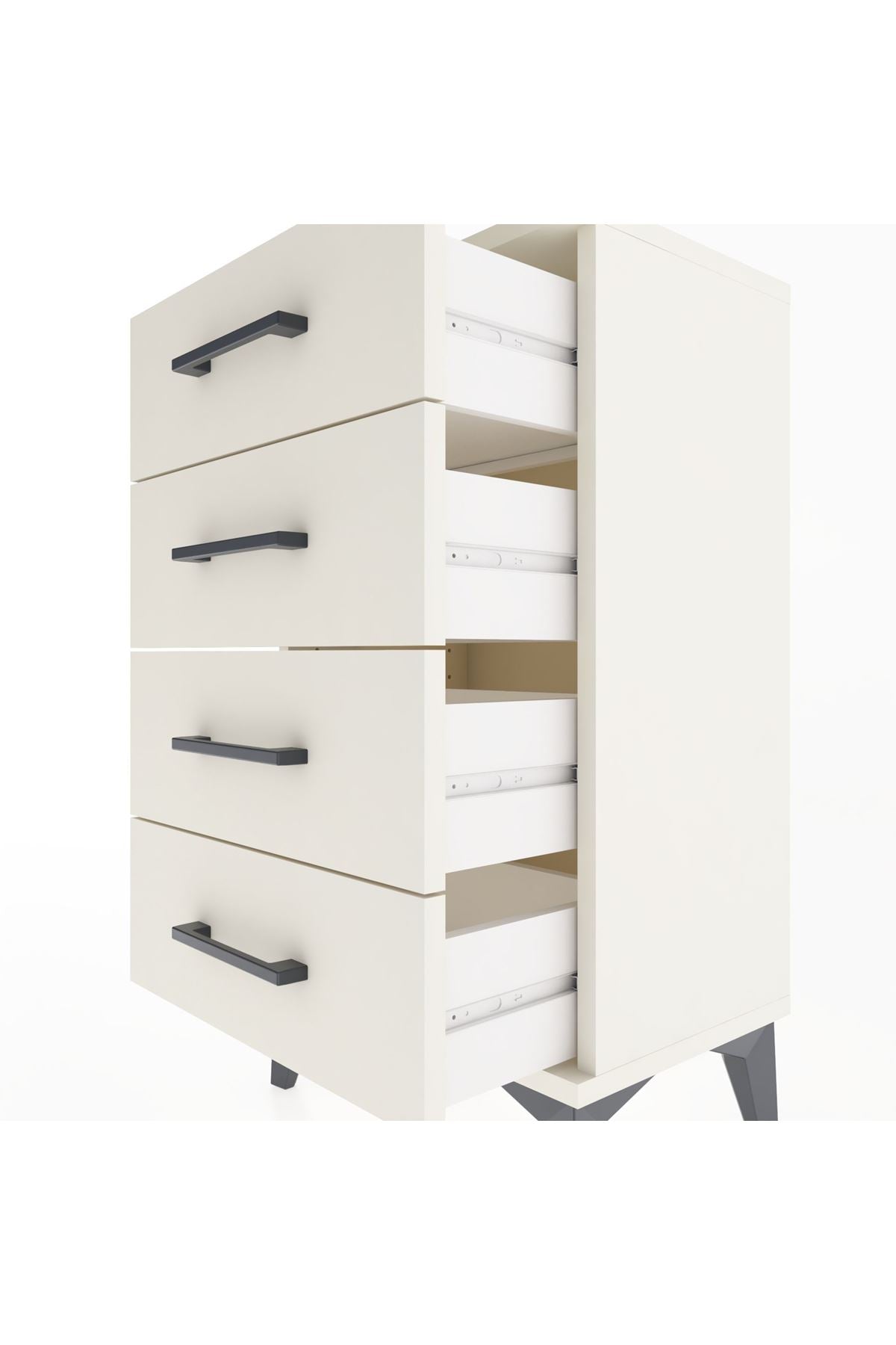 Arges Komodin 4 Çekmeceli 44x30x80 Aytaşı-Aytaşı