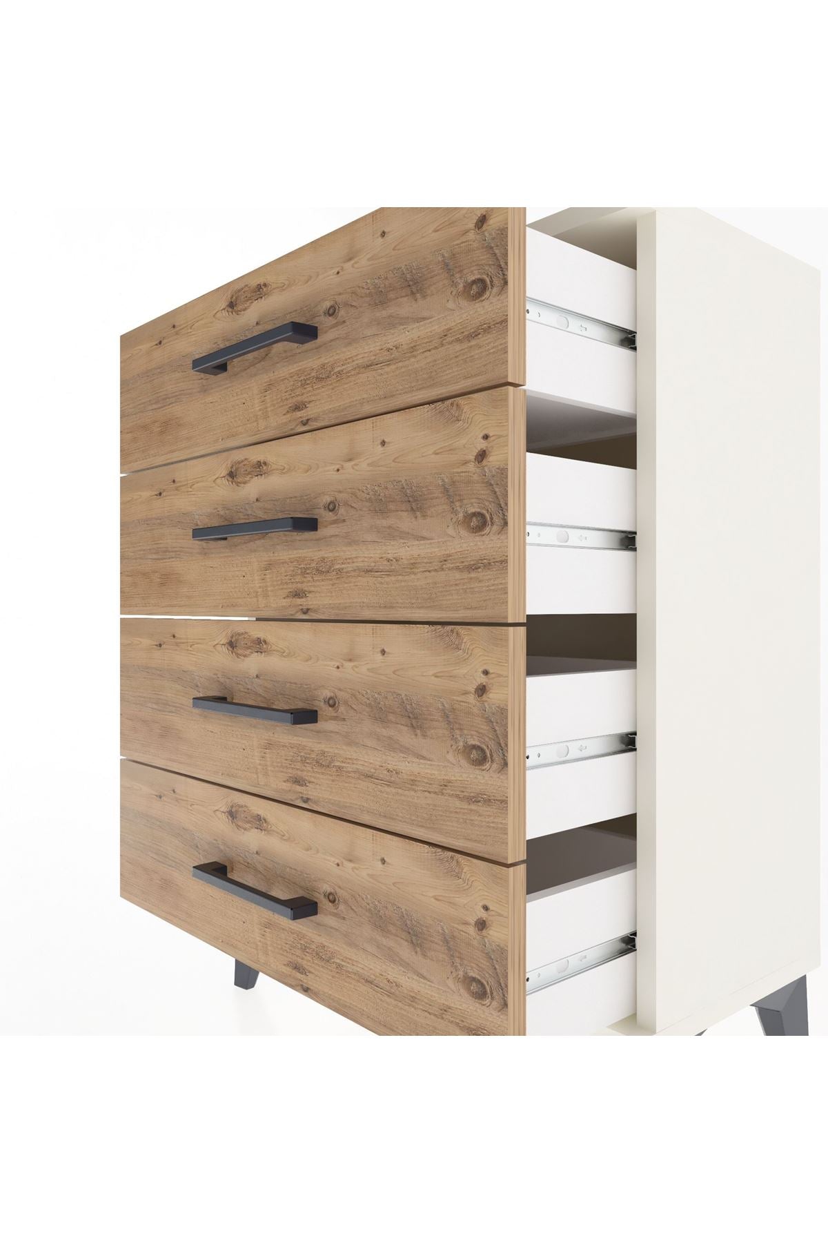 Arges Komodin 4 Çekmeceli 60x30x80 Aytaşı-Çam
