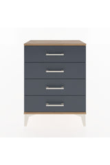 Arges Komodin 4 Çekmeceli 60x30x80 Çam-Antrasit