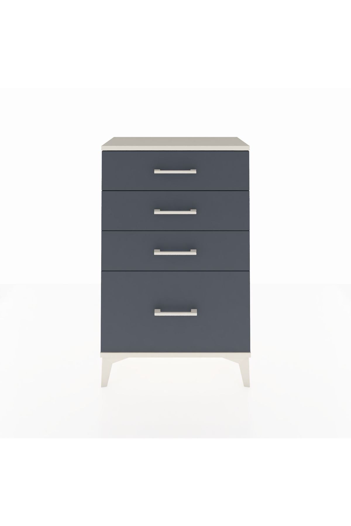 Arges Komodin 4 Çekmeceli 60x30x96 Aytaşı-Antrasit
