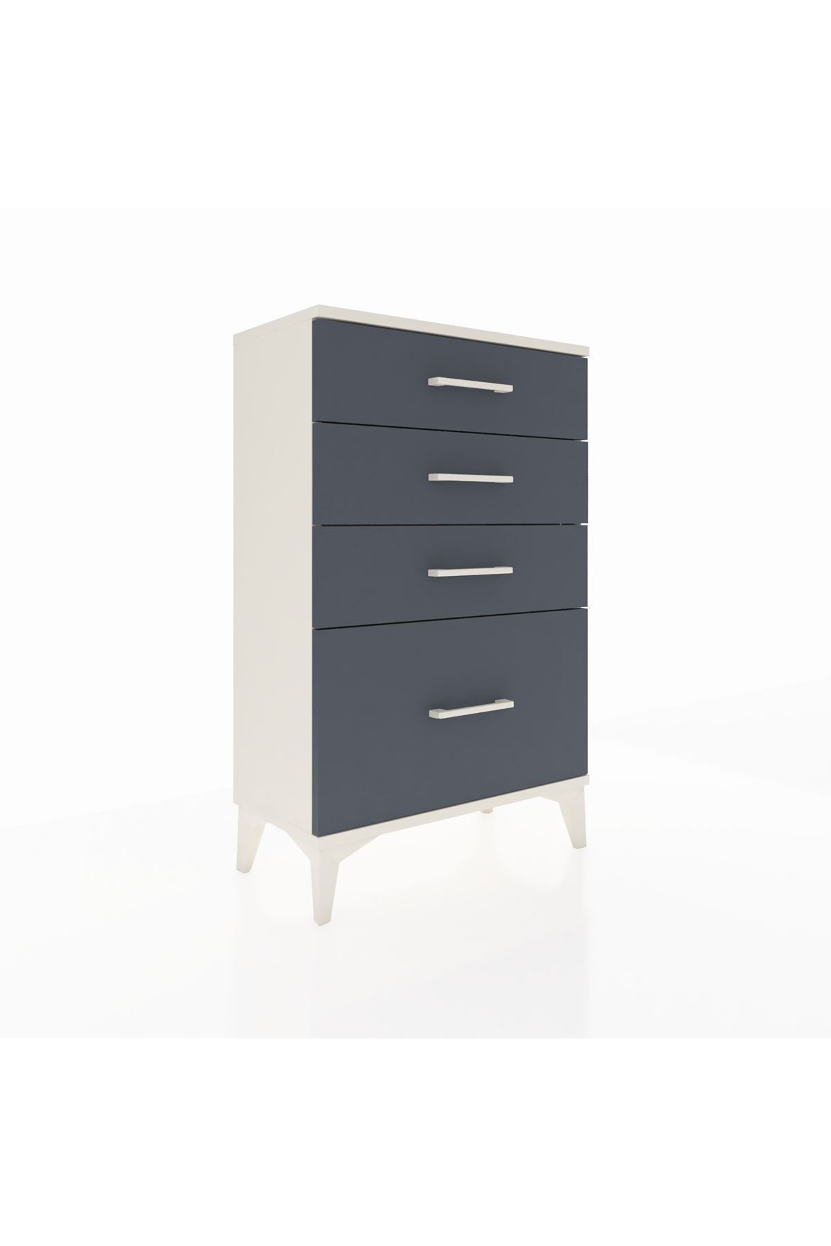 Arges Komodin 4 Çekmeceli 60x30x96 Aytaşı-Antrasit