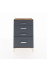 Arges Komodin 4 Çekmeceli 60x30x96 Çam-Antrasit