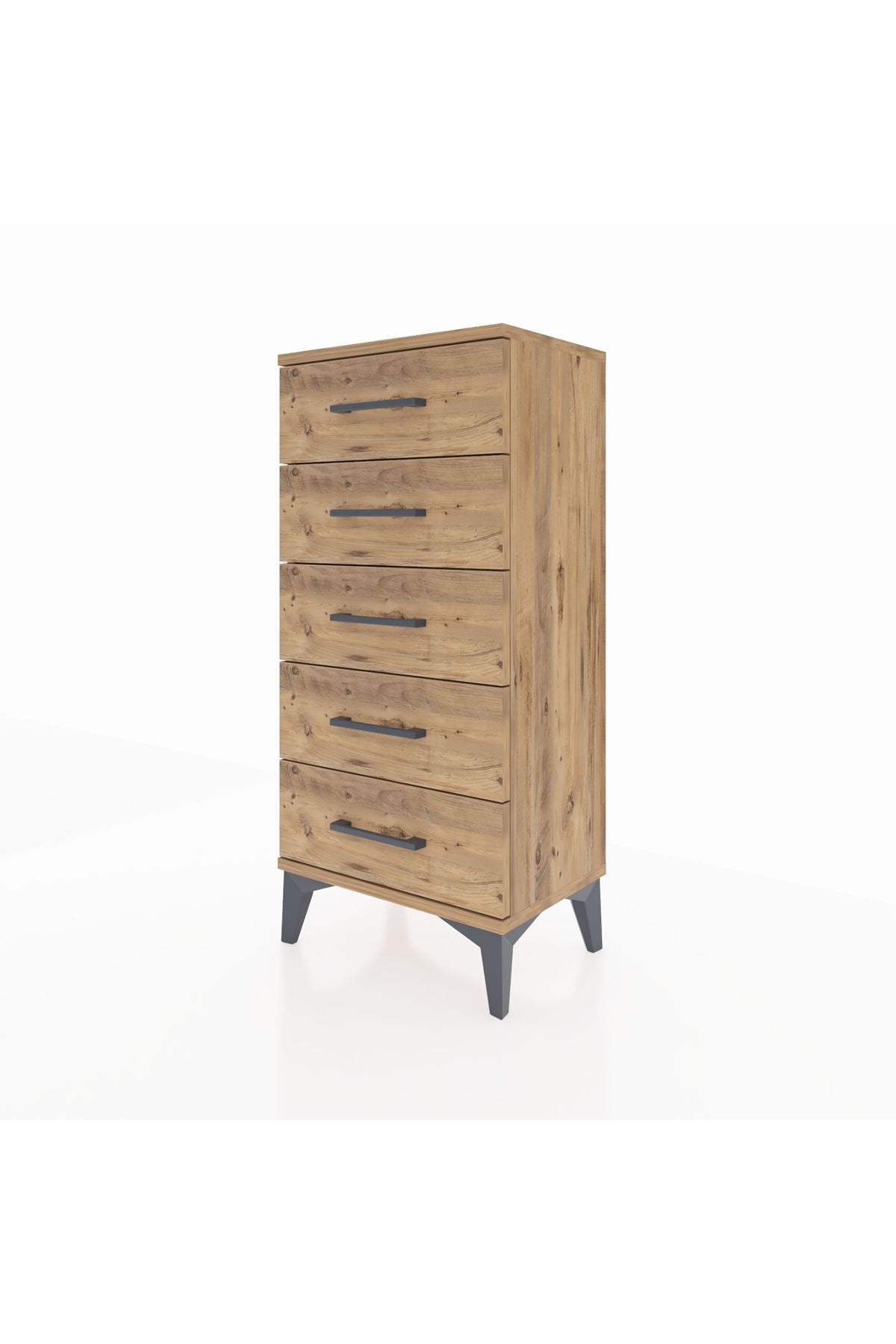 Arges Komodin 5 Çekmeceli 44x30x96 Çam-Çam