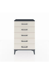 Arges Komodin 5 Çekmeceli 60x30x96 Antrasit-Aytaşı