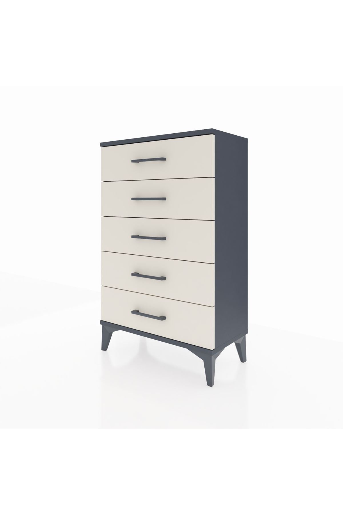 Arges Komodin 5 Çekmeceli 60x30x96 Antrasit-Aytaşı