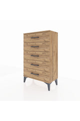 Arges Komodin 5 Çekmeceli 60x30x96 Çam-Çam