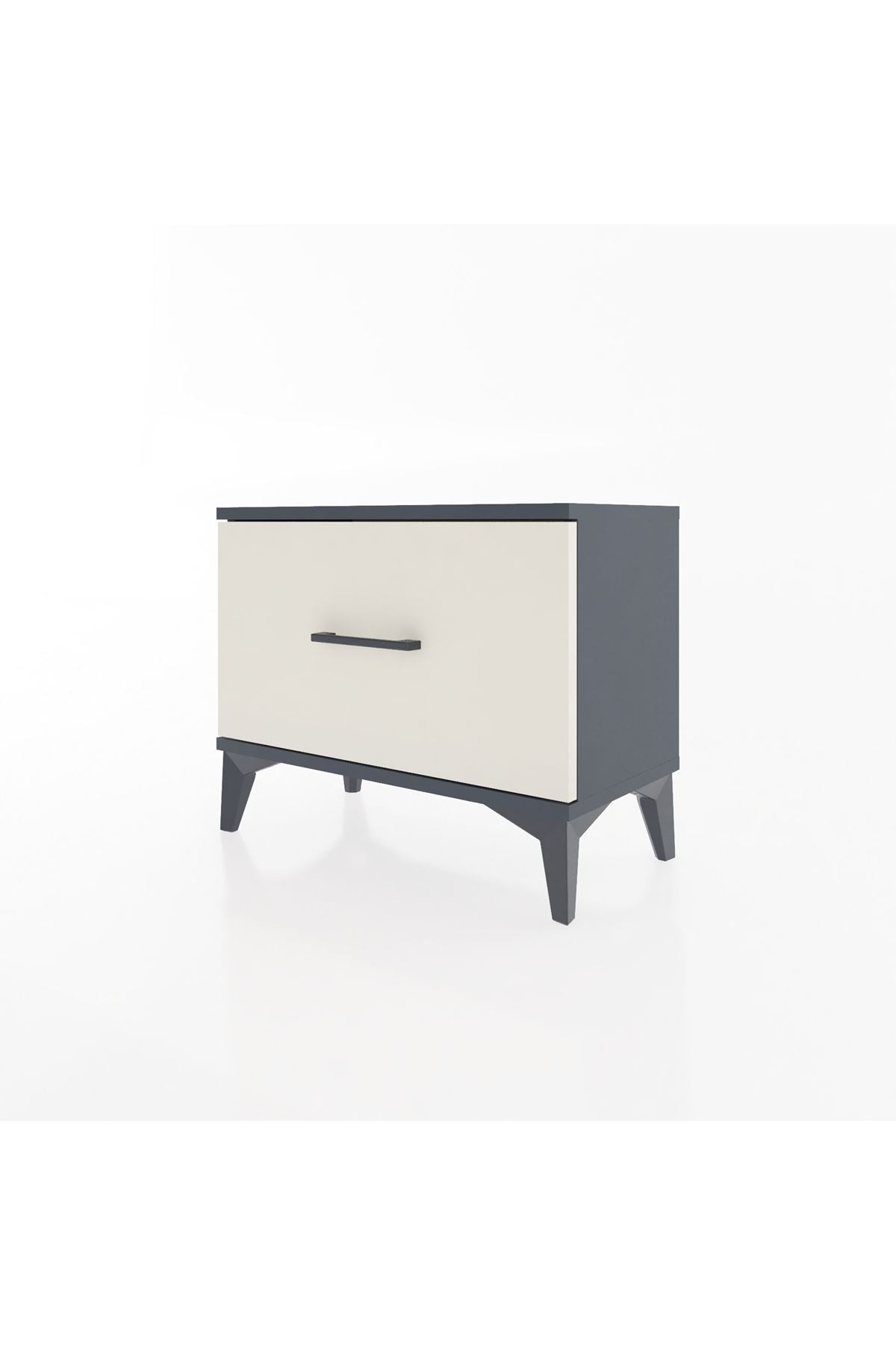 Arges Komodin Tek Çekmeceli 60x30x48 Antrasit-Aytaşı