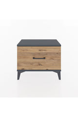 Arges Komodin Tek Çekmeceli 60x30x48 Antrasit-Çam