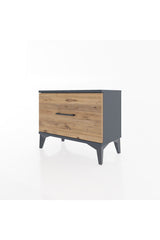 Arges Komodin Tek Çekmeceli 60x30x48 Antrasit-Çam
