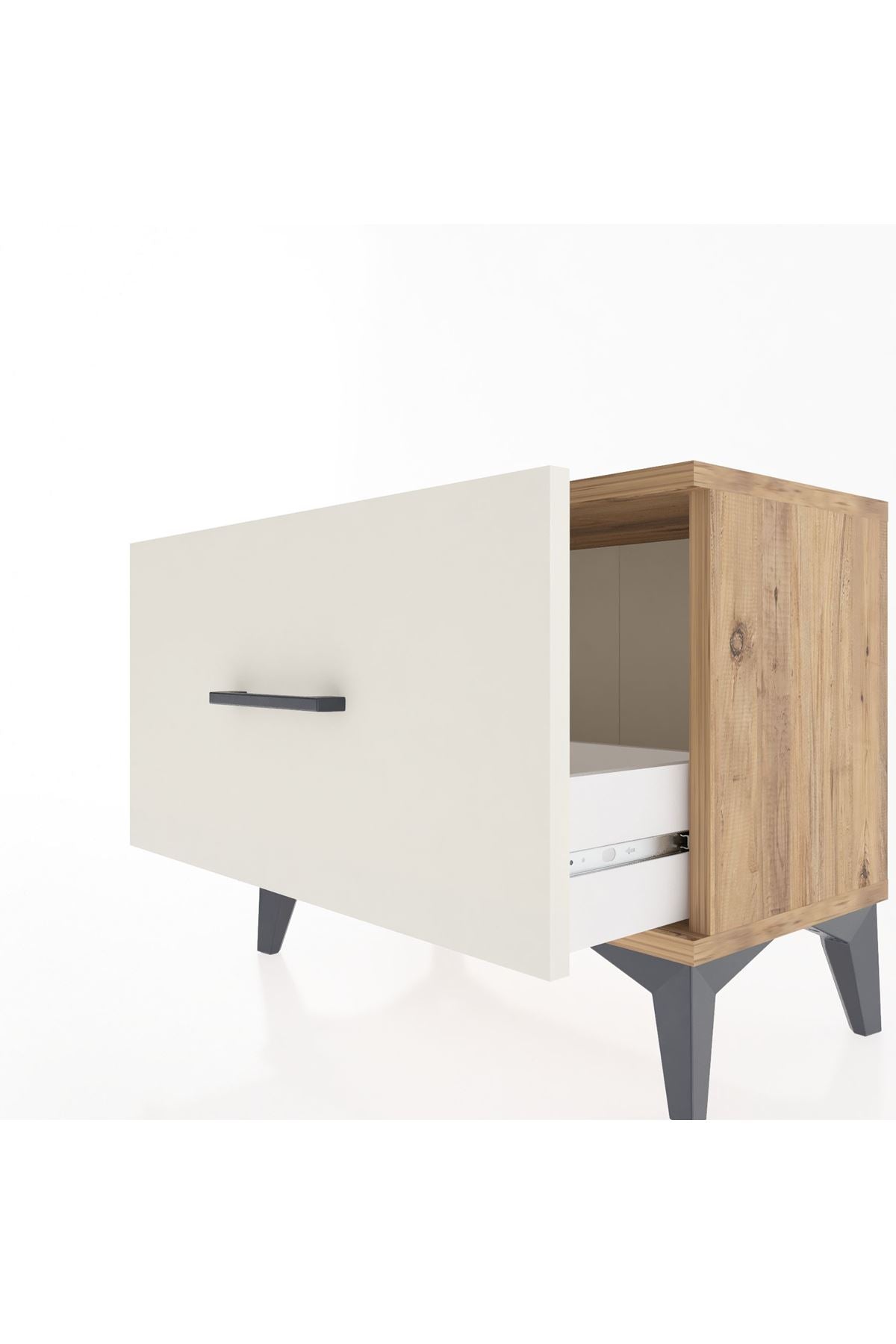 Arges Komodin Tek Çekmeceli 60x30x48 Çam-Aytaşı