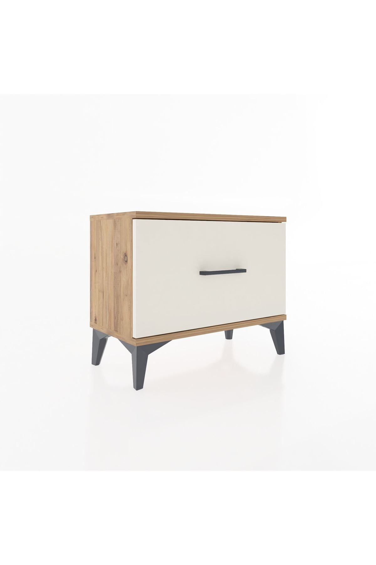 Arges Komodin Tek Çekmeceli 60x30x48 Çam-Aytaşı