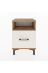 Arges Komodin Tek Raflı 2 Çekmeceli 44x30x64 Çam-Aytaşı