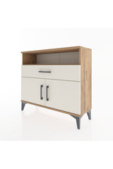 Arges Şifonyer 2 Raflı Tek Çekmeceli 2 Kapaklı 88x30x80 Çam-Aytaşı