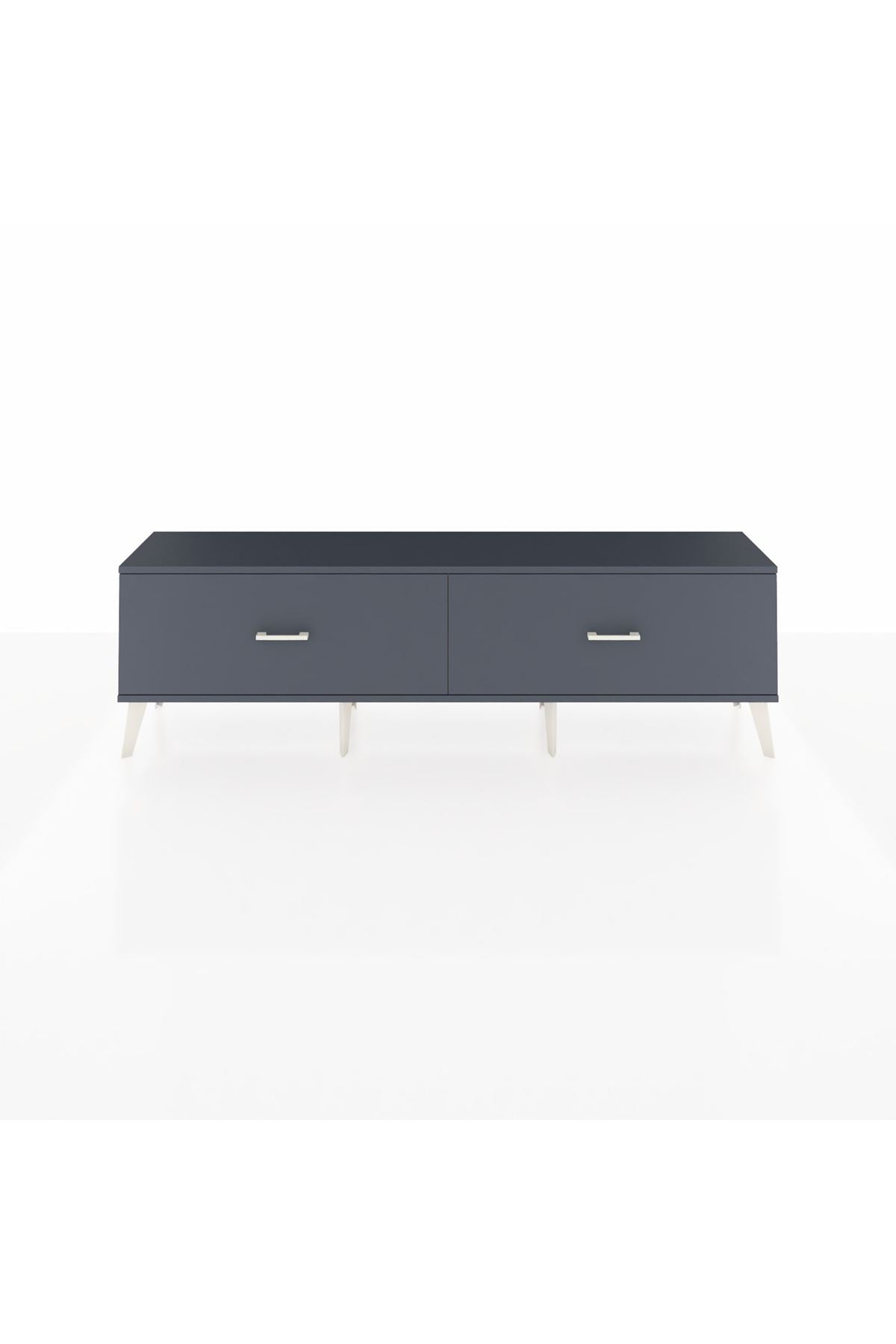 Arges TV Ünitesi 2 Çekmeceli  176x30x51 Çam-Antrasit
