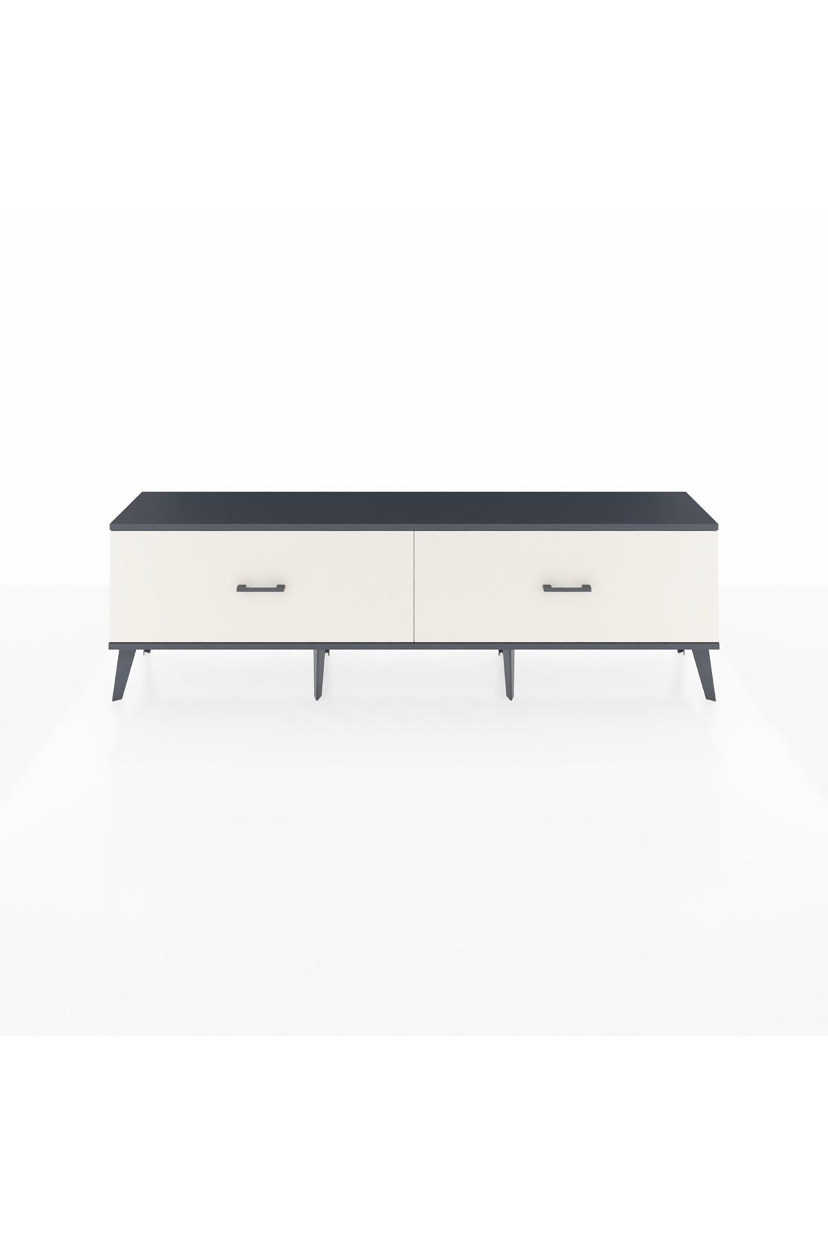 Arges TV Ünitesi 2 Çekmeceli  176x30x51 Çam-Antrasit/Aytaşı