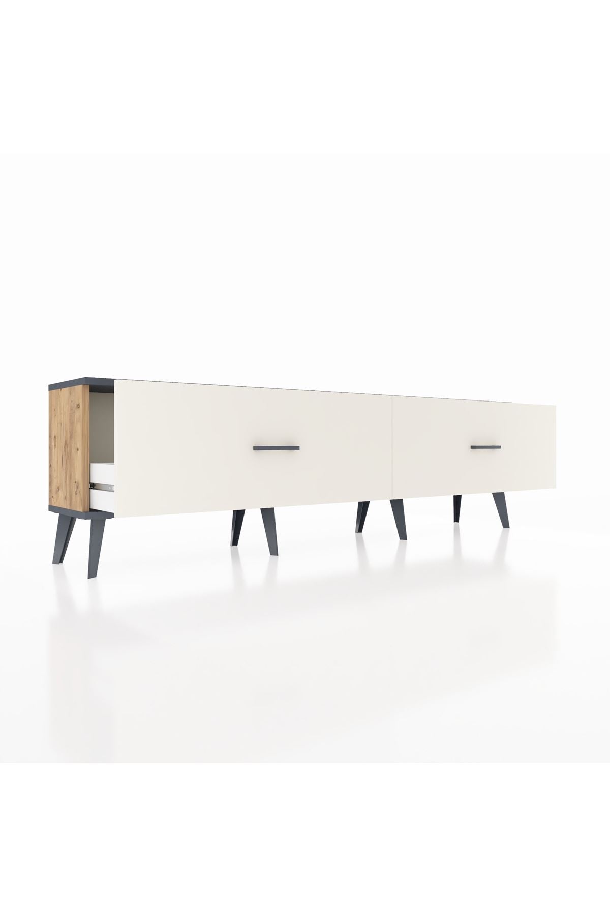 Arges TV Ünitesi 2 Çekmeceli  176x30x51 Çam-Antrasit/Aytaşı