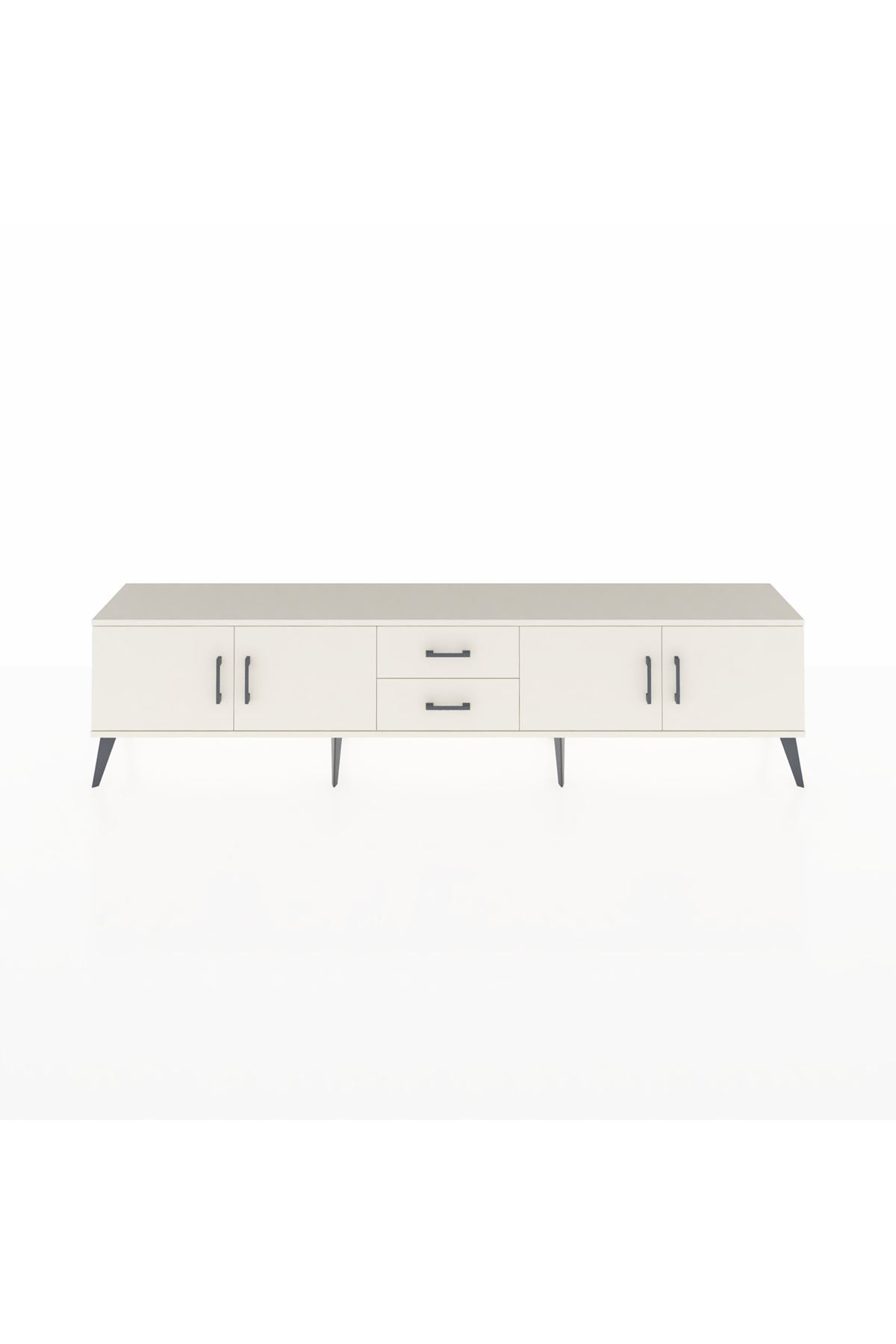 Arges TV Ünitesi 2 Raflı 2 Çekmeceli 4 Kapaklı 220x30x51 Aytaşı-Aytaşı
