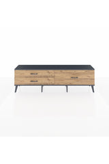 Arges TV Ünitesi 3 Çekmeceli  176x30x51 Antrasit-Antrasit/Çam