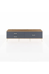 Arges TV Ünitesi 3 Çekmeceli  176x30x51 Çam-Çam/Antrasit