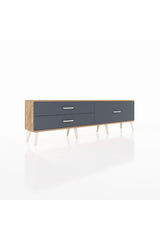 Arges TV Ünitesi 3 Çekmeceli  176x30x51 Çam-Çam/Antrasit