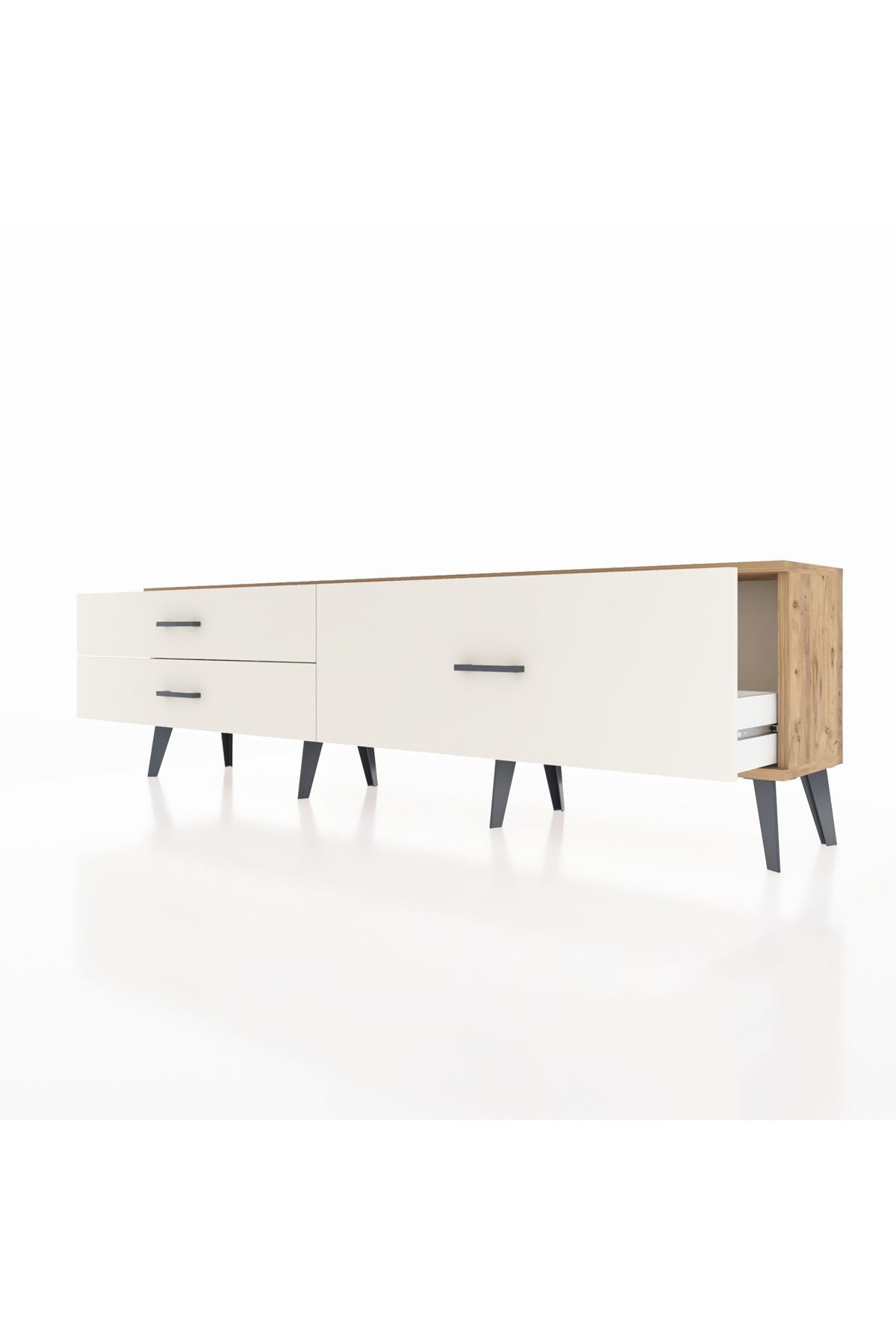 Arges TV Ünitesi 3 Çekmeceli  176x30x51 Çam-Çam/Aytaşı