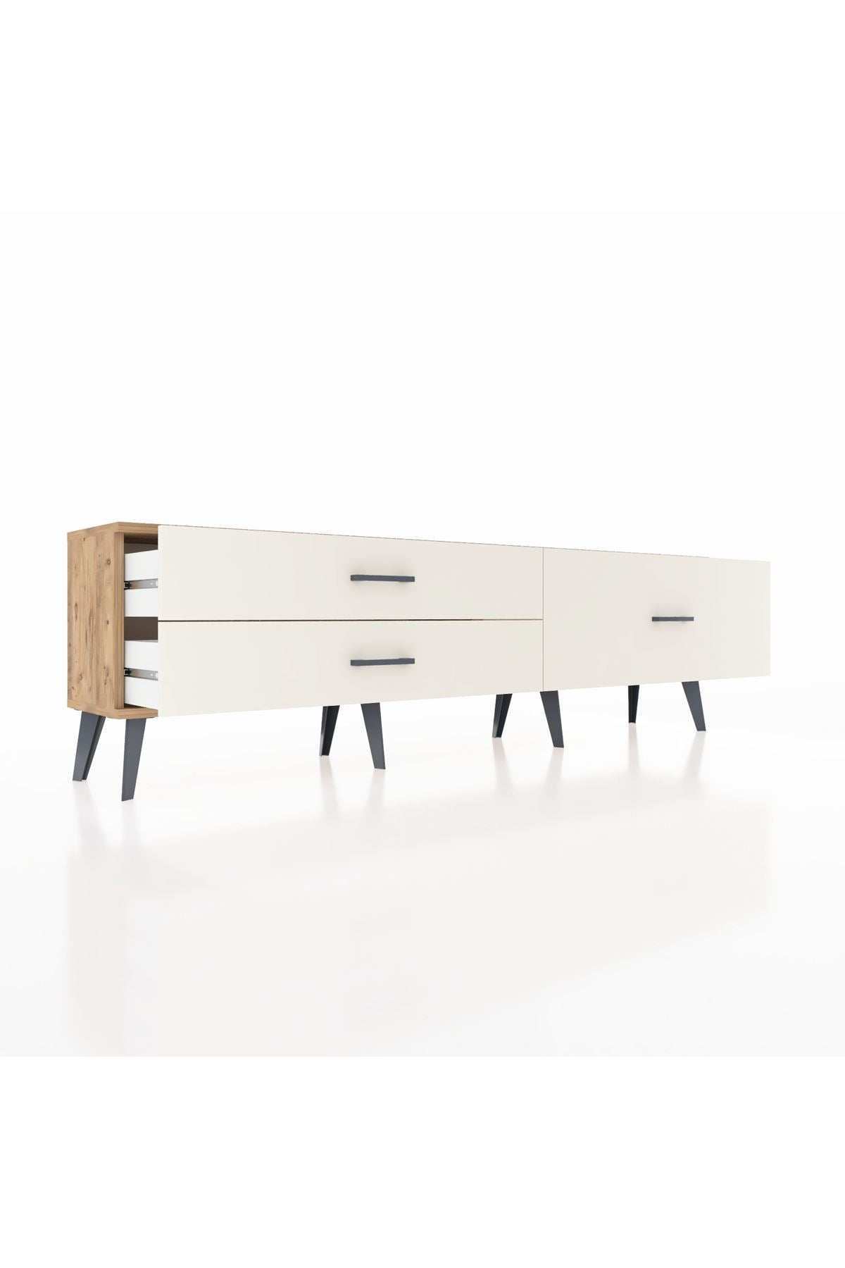 Arges TV Ünitesi 3 Çekmeceli  176x30x51 Çam-Çam/Aytaşı