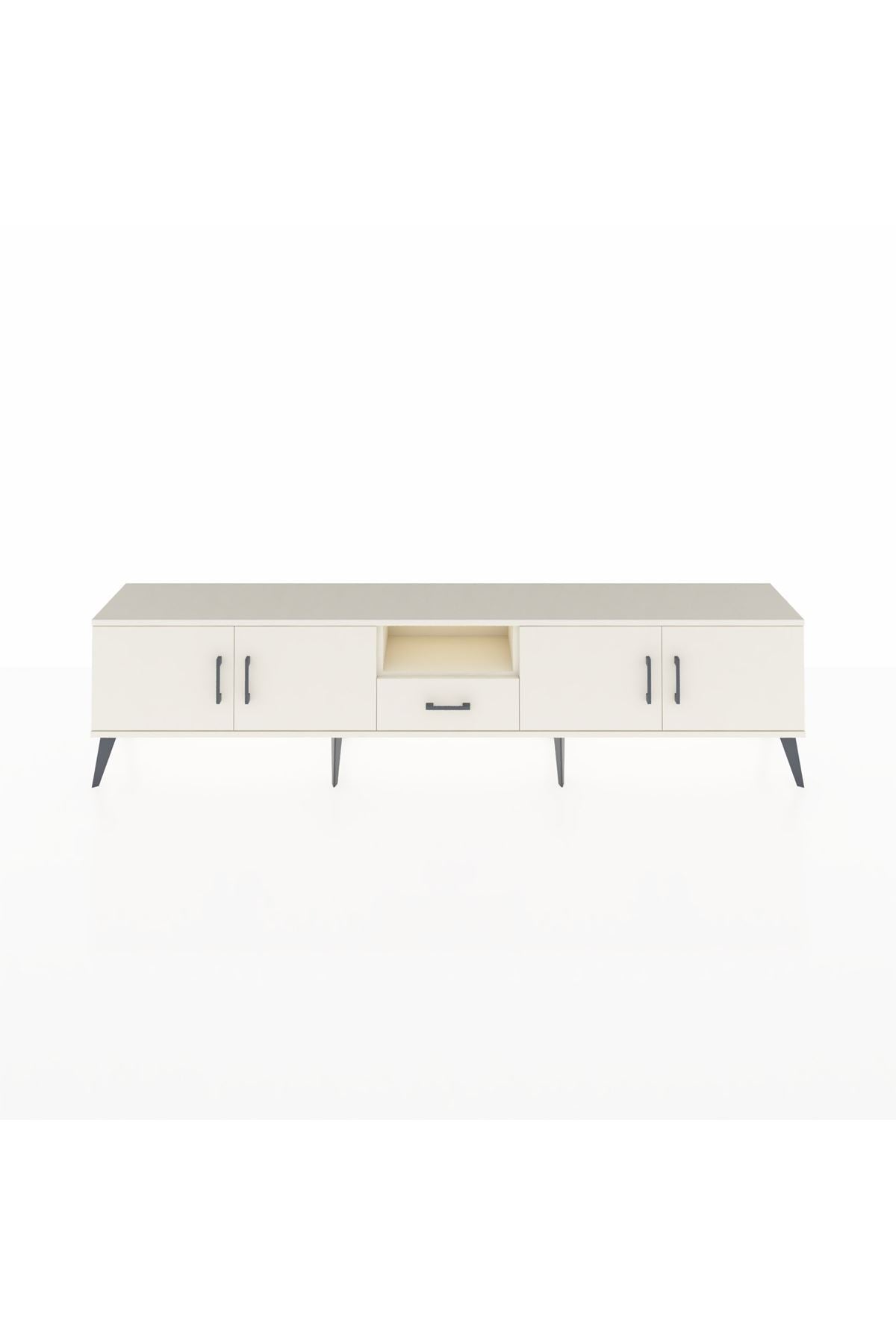 Arges TV Ünitesi 3 Raflı Tek Çekmeceli 4 Kapaklı 220x30x51 Aytaşı-Aytaşı